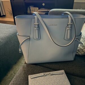 Michael Kors Light Blue Tote Bag